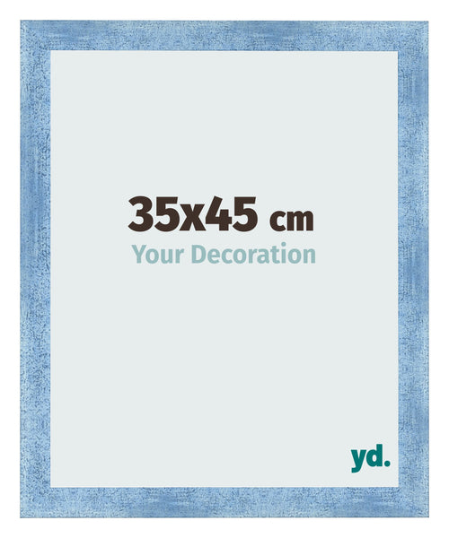 Cornice 35x45cm Blu Acceso Spazzato MDF Pisa Davanti Dimensione | Yourdecoration.it
