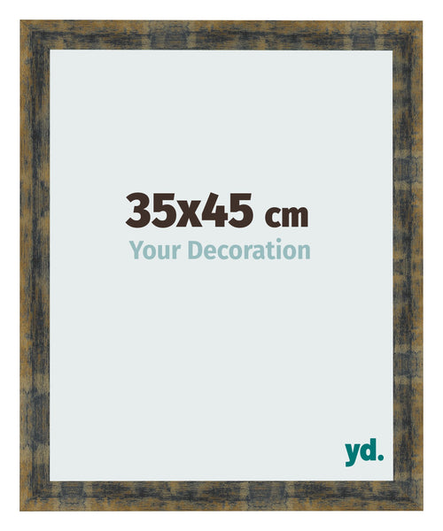 Cornice 35x45cm Blu Oro Fondente MDF Pisa Davanti Dimensione | Yourdecoration.it