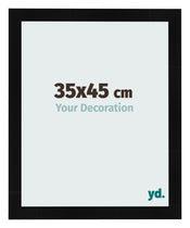 Cornice 35x45cm Nero Argento Lucido MDF Pisa Davanti Dimensione | Yourdecoration.it