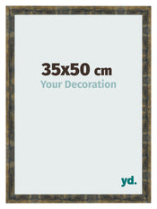 Cornice 35x50cm Blu Oro Fondente MDF Pisa Davanti Dimensione | Yourdecoration.it