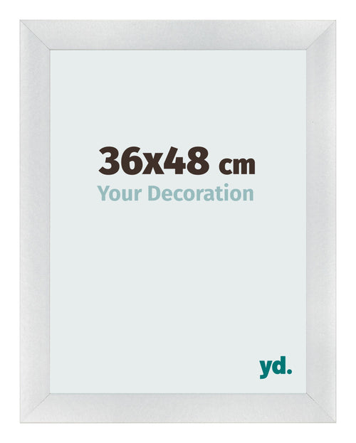 Cornice 36x48cm Argento Nero Spazzato MDF Pisa Davanti Dimensione | Yourdecoration.it