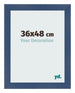 Cornice 36x48cm Blu Scuro Spazzato MDF Pisa Davanti Dimensione | Yourdecoration.it