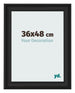 Cornice 36x48cm Grana Di Legno Nero MDF Lazio Davanti Dimensione | Yourdecoration.it