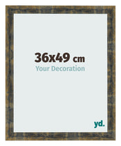 Cornice 36x49cm Blu Oro Fondente MDF Pisa Davanti Dimensione | Yourdecoration.it
