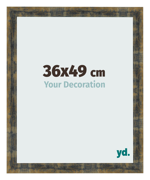 Cornice 36x49cm Blu Oro Fondente MDF Pisa Davanti Dimensione | Yourdecoration.it
