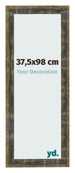 Cornice 37 5x98cm Blu Oro Fondente MDF Pisa Davanti Dimensione | Yourdecoration.it