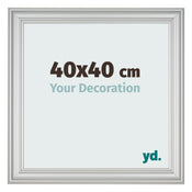 Cornice 40x40cm Argento Opaco MDF Lazio Davanti Dimensione | Yourdecoration.it