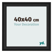 Cornice 40x40cm Grana Di Legno Nero MDF Lazio Davanti Dimensione | Yourdecoration.it