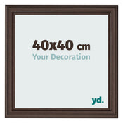Cornice 40x40cm Quercia Scura MDF Lazio Davanti Dimensione | Yourdecoration.it