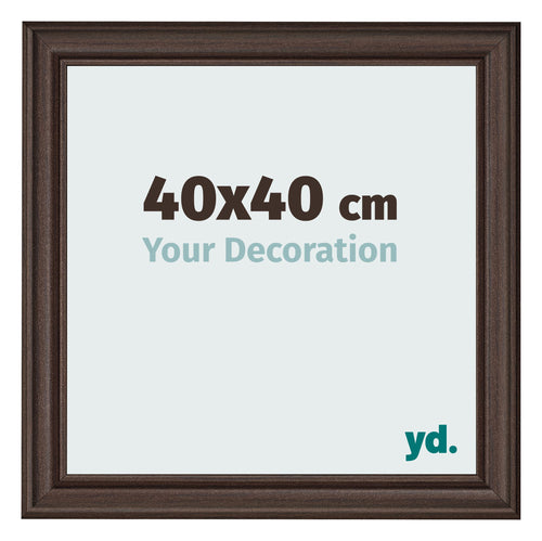 Cornice 40x40cm Quercia Scura MDF Lazio Davanti Dimensione | Yourdecoration.it