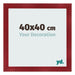 Cornice 40x40cm Vino Rosso Spazzato MDF Pisa Davanti Dimensione | Yourdecoration.it