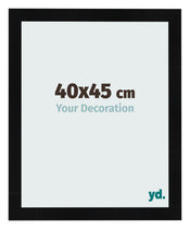 Cornice 40x45cm Nero Argento Lucido MDF Pisa Davanti Dimensione | Yourdecoration.it