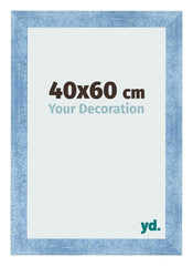 Cornice 40x60cm Blu Acceso Spazzato MDF Pisa Davanti Dimensione | Yourdecoration.it