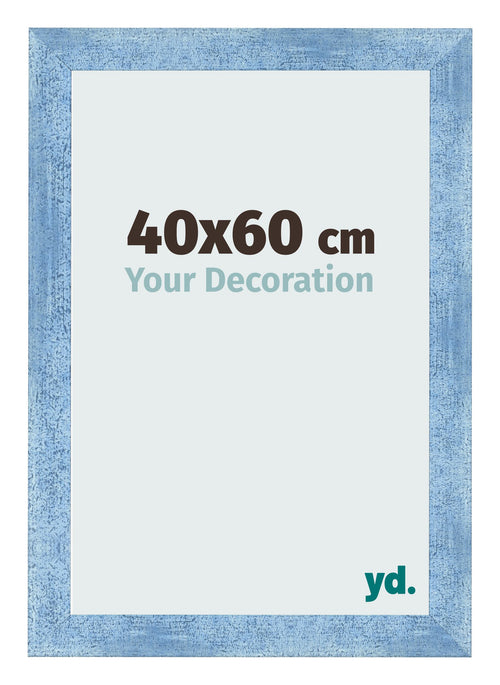 Cornice 40x60cm Blu Acceso Spazzato MDF Pisa Davanti Dimensione | Yourdecoration.it