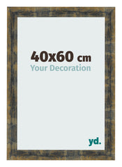Cornice 40x60cm Blu Oro Fondente MDF Pisa Davanti Dimensione | Yourdecoration.it