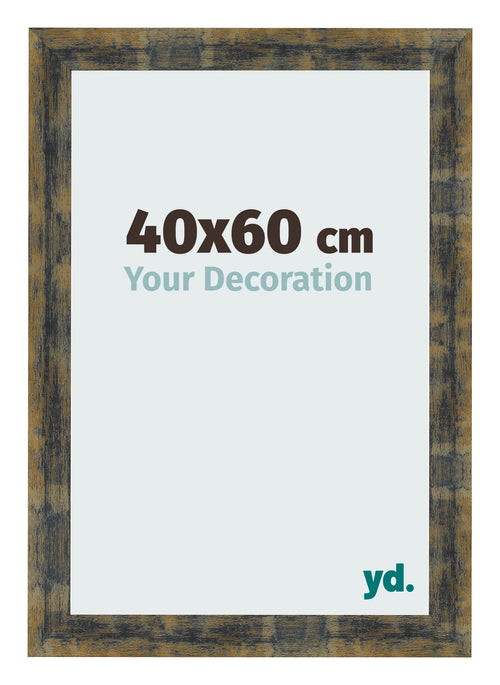 Cornice 40x60cm Blu Oro Fondente MDF Pisa Davanti Dimensione | Yourdecoration.it