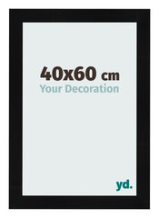 Cornice 40x60cm Nero Argento Lucido MDF Pisa Davanti Dimensione | Yourdecoration.it