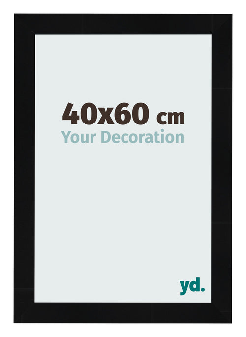 Cornice 40x60cm Nero Argento Lucido MDF Pisa Davanti Dimensione | Yourdecoration.it