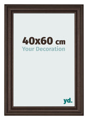 Cornice 40x60cm Quercia Scura MDF Lazio Davanti Dimensione | Yourdecoration.it
