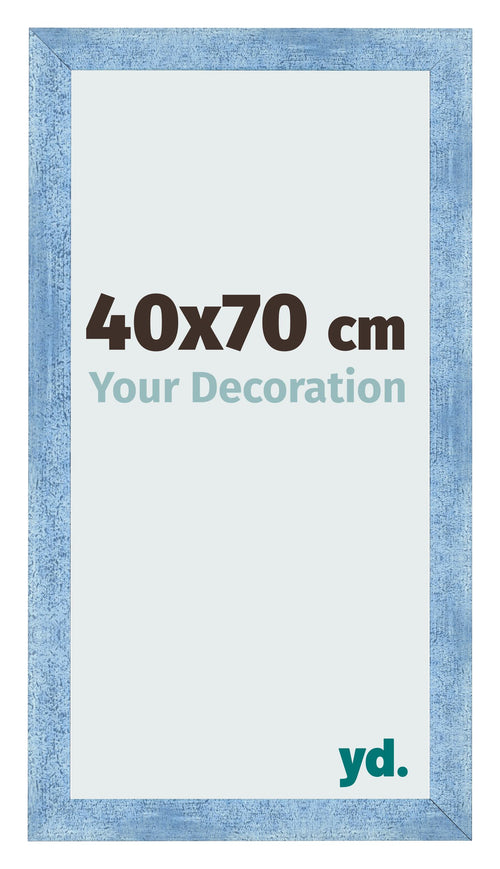 Cornice 40x70cm Blu Acceso Spazzato MDF Pisa Davanti Dimensione | Yourdecoration.it