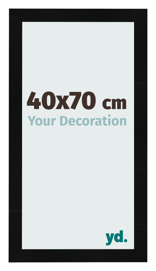 Cornice 40x70cm Nero Argento Lucido MDF Pisa Davanti Dimensione | Yourdecoration.it