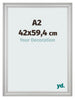 Cornice 42x59 4cm A2 Argento Opaco MDF Lazio Davanti Dimensione | Yourdecoration.it