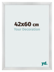 Cornice 42x60cm Argento Nero Spazzato MDF Pisa Davanti Dimensione | Yourdecoration.it