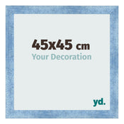 Cornice 45x45cm Blu Acceso Spazzato MDF Pisa Davanti Dimensione | Yourdecoration.it