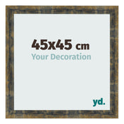 Cornice 45x45cm Blu Oro Fondente MDF Pisa Davanti Dimensione | Yourdecoration.it