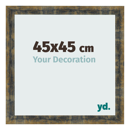 Cornice 45x45cm Blu Oro Fondente MDF Pisa Davanti Dimensione | Yourdecoration.it