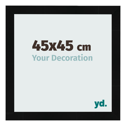 Cornice 45x45cm Nero Argento Lucido MDF Pisa Davanti Dimensione | Yourdecoration.it