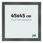 Cornice 45x45cm Nero Argento Lucido MDF Pisa Davanti Dimensione | Yourdecoration.it