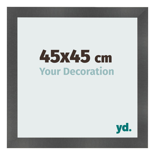 Cornice 45x45cm Nero Argento Lucido MDF Pisa Davanti Dimensione | Yourdecoration.it