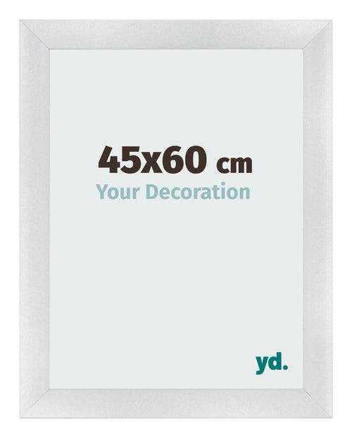 Cornice 45x60cm Argento Nero Spazzato MDF Pisa Davanti Dimensione | Yourdecoration.it