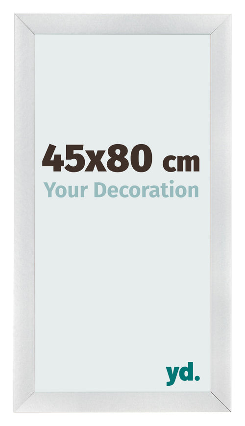 Cornice 45x80cm Argento Nero Spazzato MDF Pisa Davanti Dimensione | Yourdecoration.it