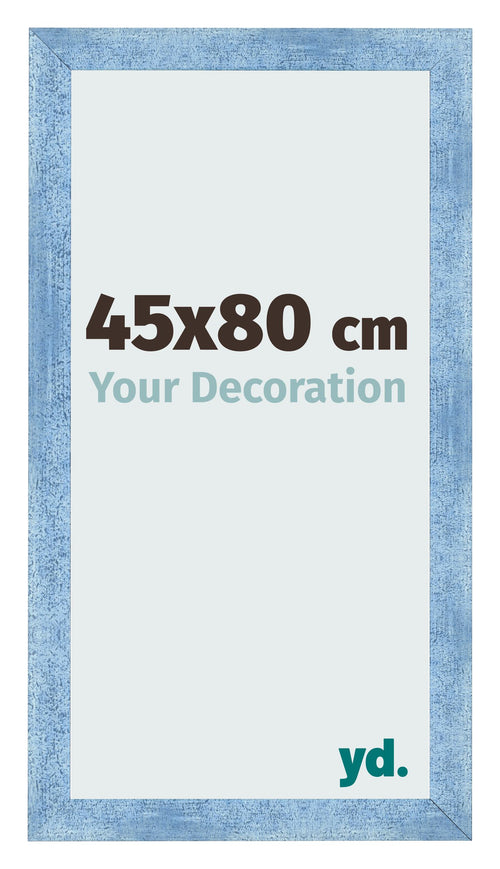 Cornice 45x80cm Blu Acceso Spazzato MDF Pisa Davanti Dimensione | Yourdecoration.it