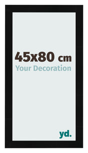 Cornice 45x80cm Nero Argento Lucido MDF Pisa Davanti Dimensione | Yourdecoration.it