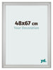 Cornice 48x67cm Argento Opaco MDF Lazio Davanti Dimensione | Yourdecoration.it