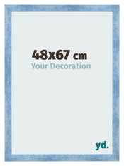 Cornice 48x67cm Blu Acceso Spazzato MDF Pisa Davanti Dimensione | Yourdecoration.it