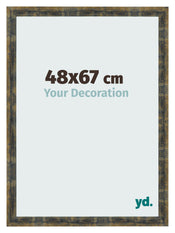 Cornice 48x67cm Blu Oro Fondente MDF Pisa Davanti Dimensione | Yourdecoration.it