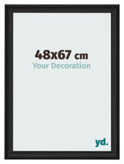 Cornice 48x67cm Grana Di Legno Nero MDF Lazio Davanti Dimensione | Yourdecoration.it