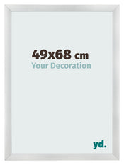 Cornice 49x68cm Argento Nero Spazzato MDF Pisa Davanti Dimensione | Yourdecoration.it