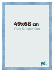 Cornice 49x68cm Blu Acceso Spazzato MDF Pisa Davanti Dimensione | Yourdecoration.it