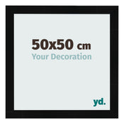 Cornice 50x50cm Nero Argento Lucido MDF Pisa Davanti Dimensione | Yourdecoration.it
