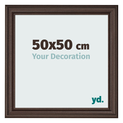 Cornice 50x50cm Quercia Scura MDF Lazio Davanti Dimensione | Yourdecoration.it