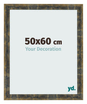 Cornice 50x60cm Blu Oro Fondente MDF Pisa Davanti Dimensione | Yourdecoration.it