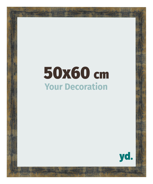Cornice 50x60cm Blu Oro Fondente MDF Pisa Davanti Dimensione | Yourdecoration.it