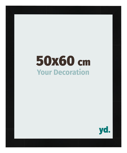 Cornice 50x60cm Nero Argento Lucido MDF Pisa Davanti Dimensione | Yourdecoration.it