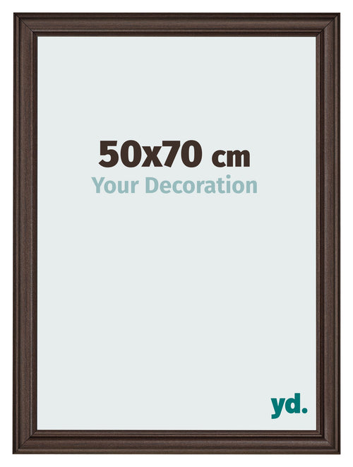 Cornice 50x70cm Quercia Scura MDF Lazio Davanti Dimensione | Yourdecoration.it