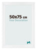 Cornice 50x75cm Bianco Vintage MDF Pisa Davanti Dimensione | Yourdecoration.it